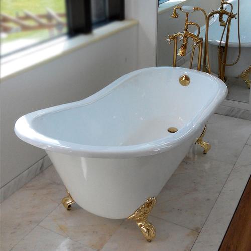 欧式独立式铸铁陶瓷美式贵妃浴缸普通复古家用成人猫脚搪瓷缸浴缸